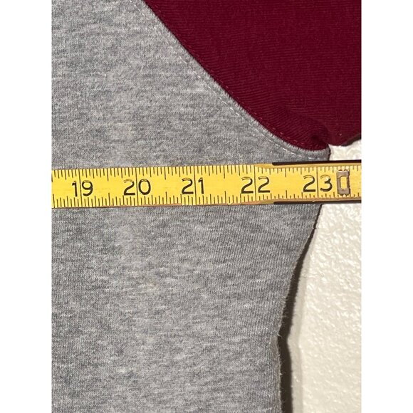 Aeropostale Varsity League Limited Edition XL Zip-Up Jacket Burgundy Gray Cotton - Picture 9 of 11
